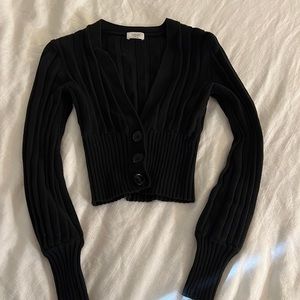 Aritzia black cardigan crop